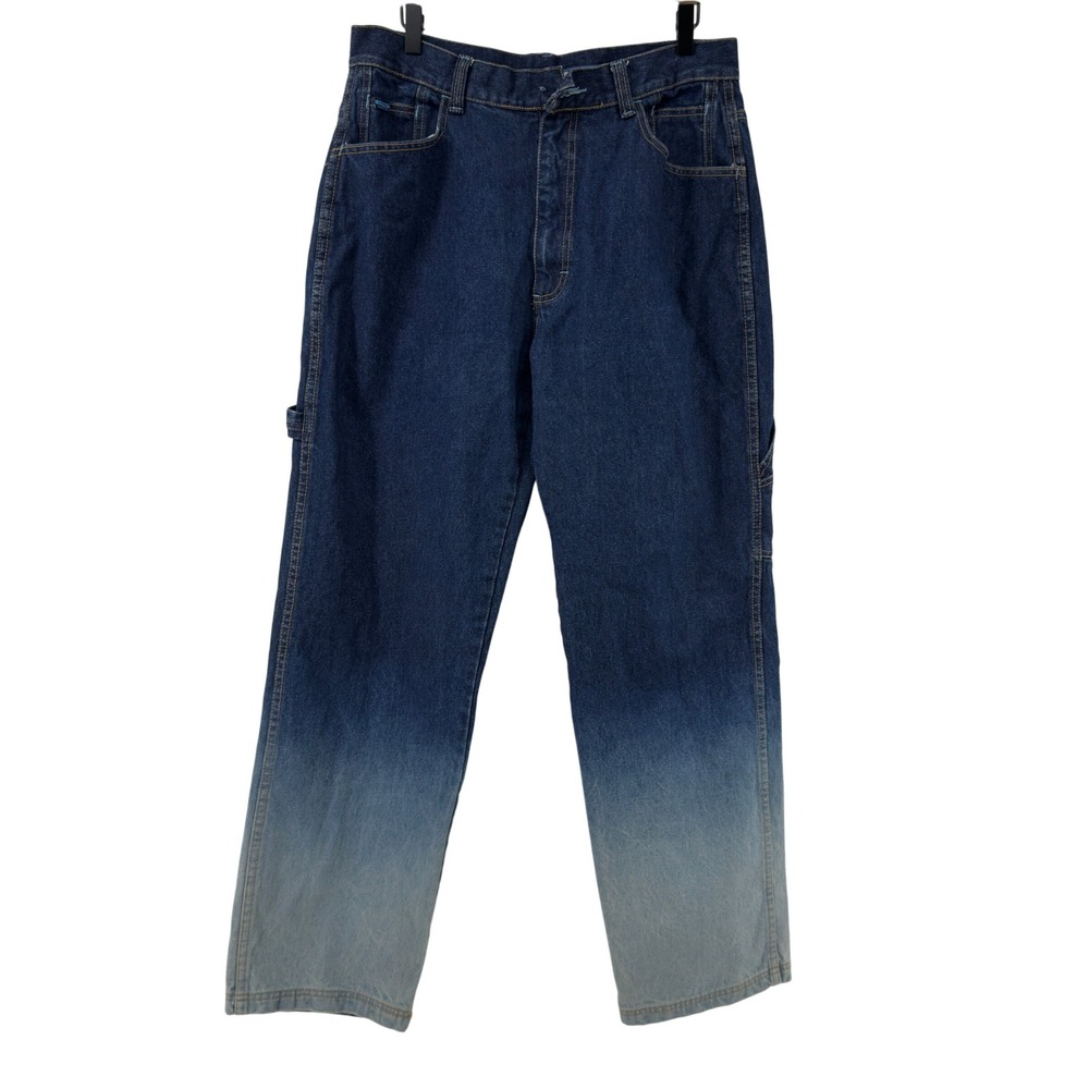 Vintage Koman Jeans Baggy Y2K Wide Leg Jeans Ombre Men 34x33 (Actual 34x32) READ